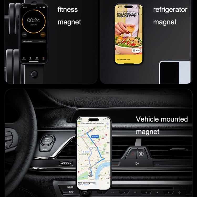 For iPhone 16 Pro Max Frosted MagSafe Magnetic Rotating Ring Holder Phone Case(Black) - iPhone 16 Pro Max Cases by buy2fix | Online Shopping UK | buy2fix