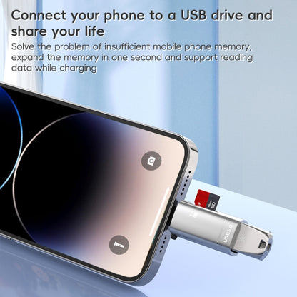 2 in 1 Type-C to USB and TF Card Reader Adapter(Black) by buy2fix