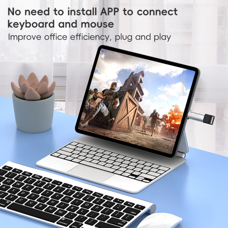 2 in 1 Type-C to USB and TF Card Reader Adapter(Black) by buy2fix