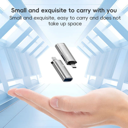 2 in 1 Type-C to USB and TF Card Reader Adapter(Grey) by buy2fix