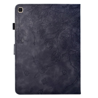 For iPad 10.2 2021 / 10.5 2019 Flowers and Bird Embossed Smart Leather Tablet Case(Black) - iPad 10.2 Cases by buy2fix | Online Shopping UK | buy2fix