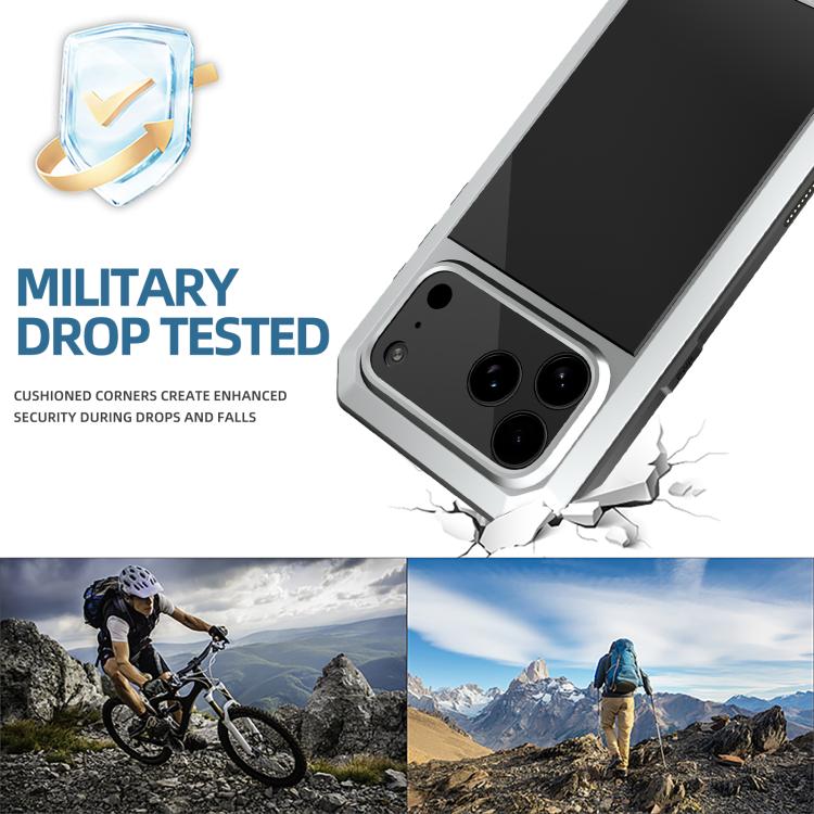 For iPhone 17 Pro Max RedPepper Triple-proof Metal Phone Case(Silver) - iPhone 17 Pro Max Cases by RedPepper | Online Shopping UK | buy2fix