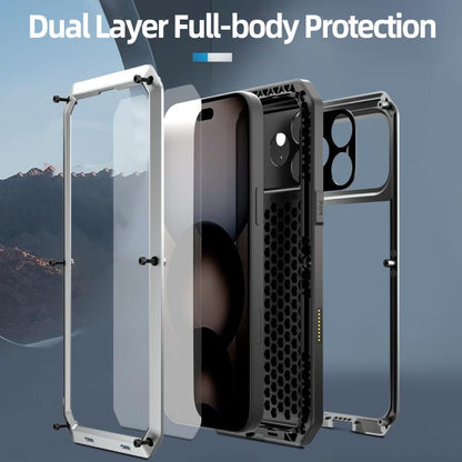 For iPhone 17 Pro Max RedPepper Triple-proof Metal Phone Case(Silver) - iPhone 17 Pro Max Cases by RedPepper | Online Shopping UK | buy2fix