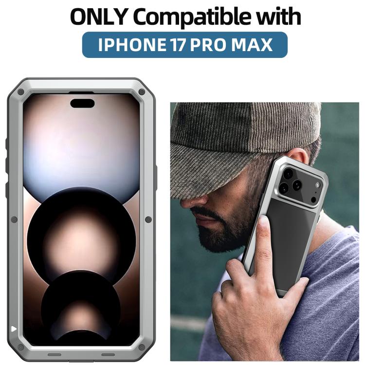 For iPhone 17 Pro RedPepper Triple-proof Metal Phone Case(Silver) - iPhone 17 Pro Cases by RedPepper | Online Shopping UK | buy2fix