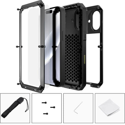 For iPhone 17 RedPepper Triple-proof Metal Phone Case(Black) - iPhone 17 Cases by RedPepper | Online Shopping UK | buy2fix