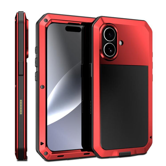 For iPhone 17 RedPepper Triple-proof Metal Phone Case(Red)