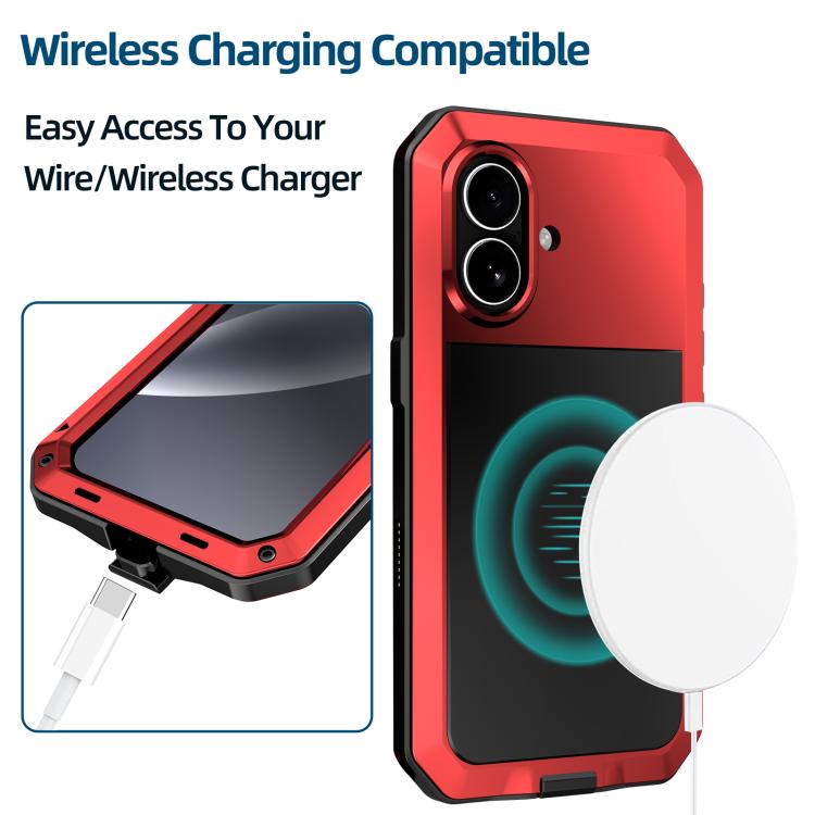 For iPhone 17 RedPepper Triple-proof Metal Phone Case(Red) - iPhone 17 Cases by RedPepper | Online Shopping UK | buy2fix