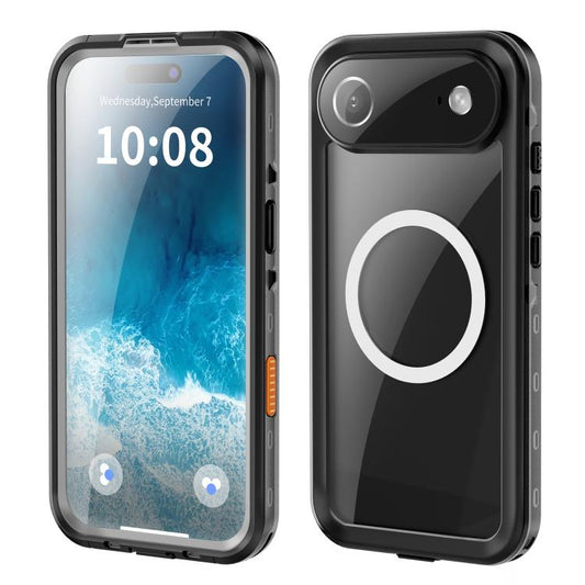 For iPhone 17 Air RedPepper Transparent Dot IP68 Waterproof Triple-proof MagSafe Phone Case(Black Dark Grey) - iPhone 17 Air Cases by RedPepper | Online Shopping UK | buy2fix