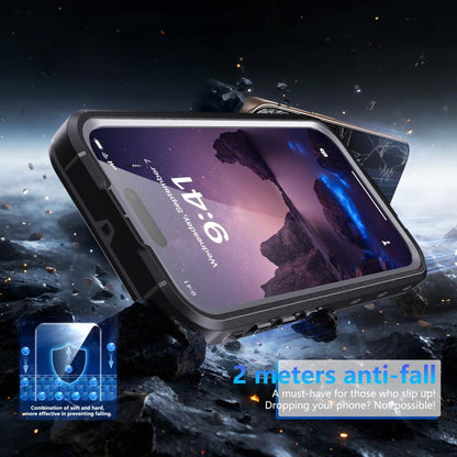For iPhone 17 RedPepper Transparent Dot IP68 Waterproof Triple-proof MagSafe Phone Case(Black Dark Grey) - iPhone 17 Cases by RedPepper | Online Shopping UK | buy2fix
