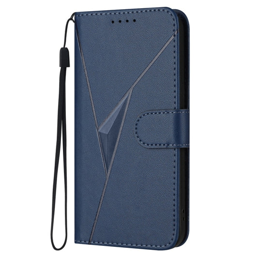 For Samsung Galaxy S25+ 5G Triangle Pattern Buckle Clasp Leather Phone Case(Royal Blue) by buy2fix