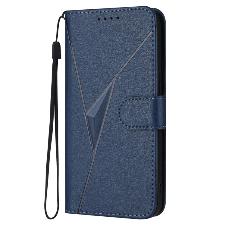 For Samsung Galaxy S25 Ultra 5G Triangle Pattern Buckle Clasp Leather Phone Case(Royal Blue) by buy2fix