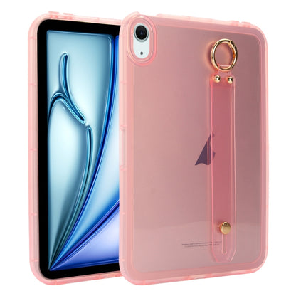 For iPad Air 13 2024 / Air 13 2025 Wristband Holder PC Hybrid TPU Soft Tablet Case(Pink) - iPad Air 13 2025 / 2024 Cases by buy2fix | Online Shopping UK | buy2fix