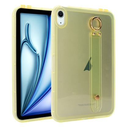 For iPad Air 13 2024 / Air 13 2025 Wristband Holder PC Hybrid TPU Soft Tablet Case(Yellow) - iPad Air 13 2025 / 2024 Cases by buy2fix | Online Shopping UK | buy2fix