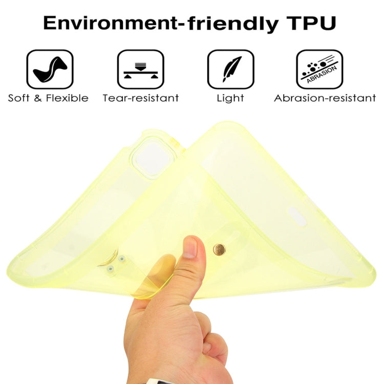 For iPad Air 13 2024 / Air 13 2025 Wristband Holder PC Hybrid TPU Soft Tablet Case(Yellow) - iPad Air 13 2025 / 2024 Cases by buy2fix | Online Shopping UK | buy2fix