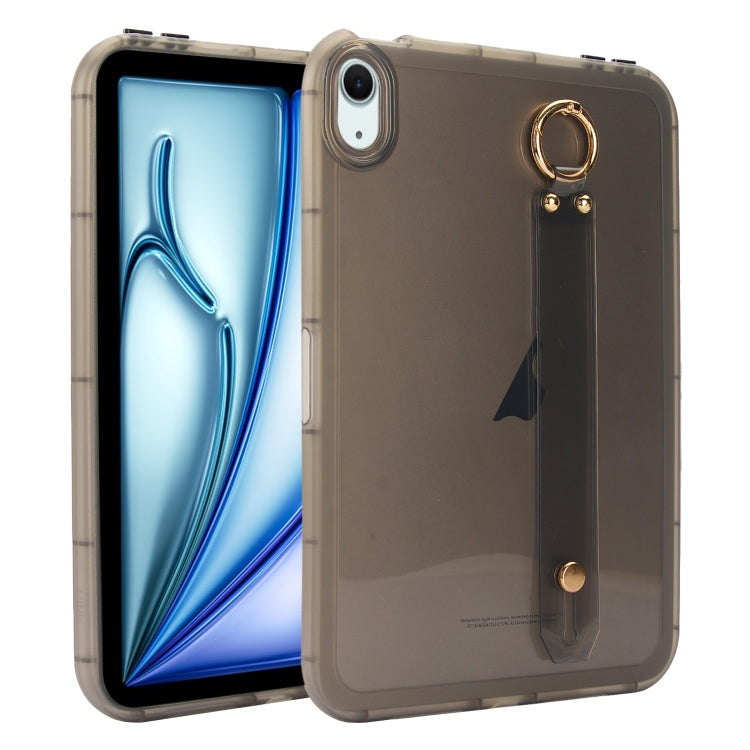 For iPad Air 13 2024 / Air 13 2025 Wristband Holder PC Hybrid TPU Soft Tablet Case(Black) - iPad Air 13 2025 / 2024 Cases by buy2fix | Online Shopping UK | buy2fix