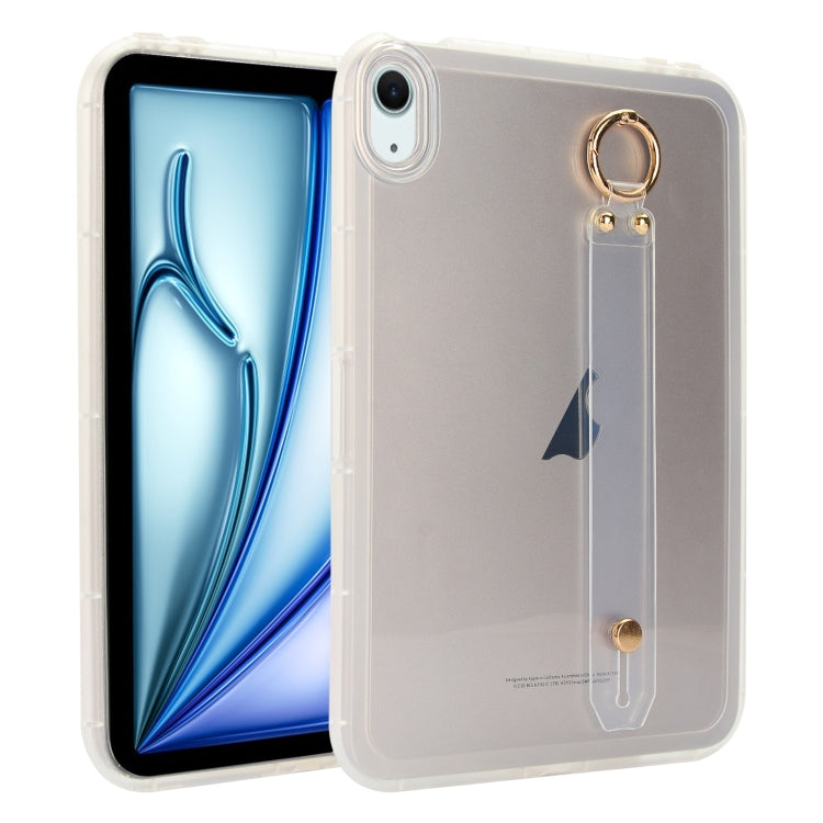 For iPad Air 13 2024 / Air 13 2025 Wristband Holder PC Hybrid TPU Soft Tablet Case(Transparent) - iPad Air 13 2025 / 2024 Cases by buy2fix | Online Shopping UK | buy2fix