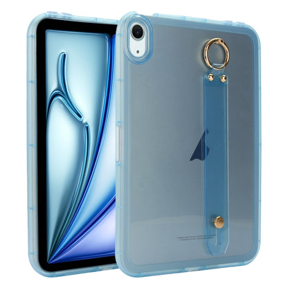 For iPad Air 13 2024 / Air 13 2025 Wristband Holder PC Hybrid TPU Soft Tablet Case(Blue) - iPad Air 13 2025 / 2024 Cases by buy2fix | Online Shopping UK | buy2fix