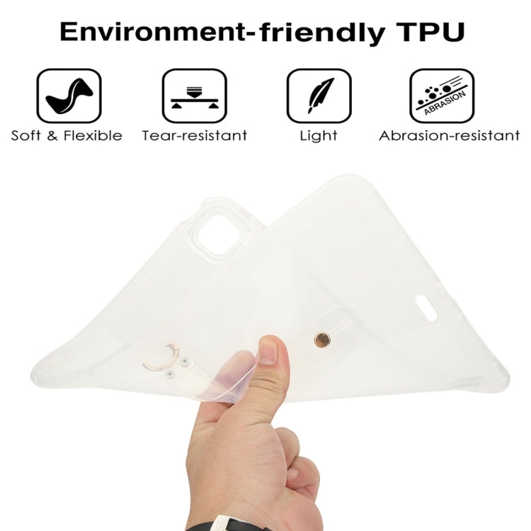 For iPad Pro 13 2024 Wristband Holder PC Hybrid TPU Soft Tablet Case(Transparent) - iPad Pro 13 2024 Cases by buy2fix | Online Shopping UK | buy2fix