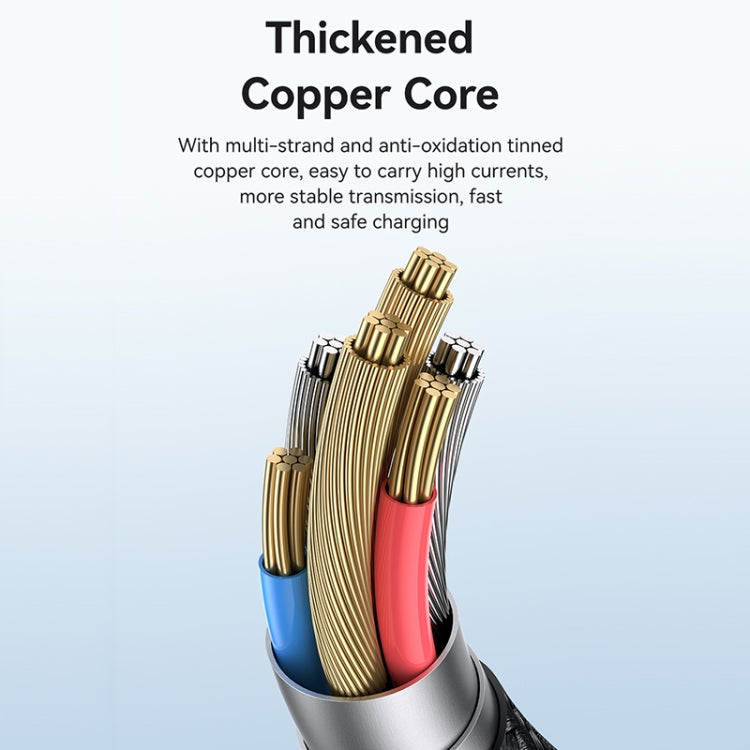 USAMS SJ738 240W 6 in 1 Aluminum Alloy Fast Data Charging Cable, Length: 2m(Gun Color) - Multifunction Cable by USAMS | Online Shopping UK | buy2fix