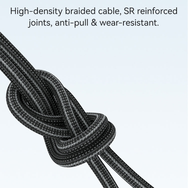 USAMS SJ738 240W 6 in 1 Aluminum Alloy Fast Data Charging Cable, Length: 2m(Gun Color) - Multifunction Cable by USAMS | Online Shopping UK | buy2fix