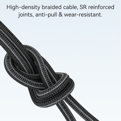 USAMS SJ738 240W 6 in 1 Aluminum Alloy Fast Data Charging Cable, Length: 2m(Gun Color) - Multifunction Cable by USAMS | Online Shopping UK | buy2fix