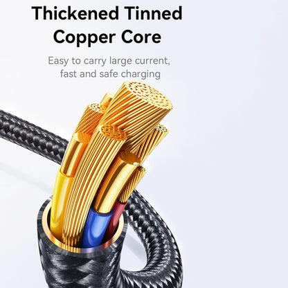 USAMS SJ744 100W USB-C / Type-C to USB-C / Type-C Zinc Alloy Fast Data Cable, Length: 1.2m(Titanium) - USB-C & Type-C Cable by USAMS | Online Shopping UK | buy2fix