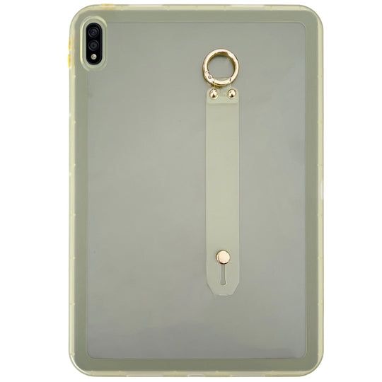 For Samsung Galaxy Tab S9 / S8 / S7 Wristband Holder PC Hybrid TPU Soft Tablet Case(Yellow)