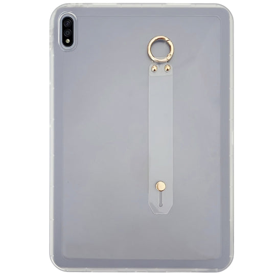 For Samsung Galaxy Tab S9 / S8 / S7 Wristband Holder PC Hybrid TPU Soft Tablet Case(Transparent)