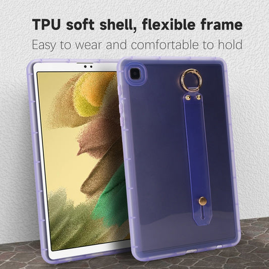 For Samsung Galaxy Tab S9 / S8 / S7 Wristband Holder PC Hybrid TPU Soft Tablet Case(Purple) - Galaxy Tab S9 Cases by buy2fix | Online Shopping UK | buy2fix