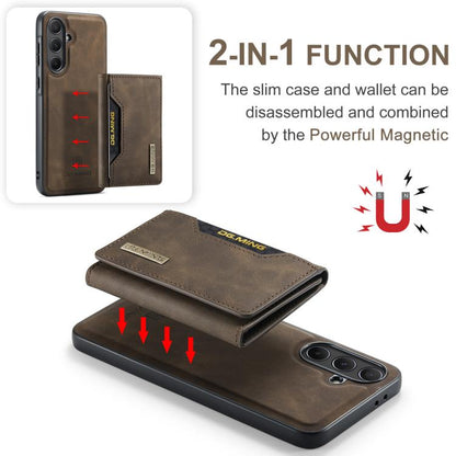 For Samsung Galaxy A56 5G DG.MING M2 Series 3-Fold Multi Card Bag + Magnetic Phone Case(Coffee) - Galaxy Phone Cases by DG.MING | Online Shopping UK | buy2fix