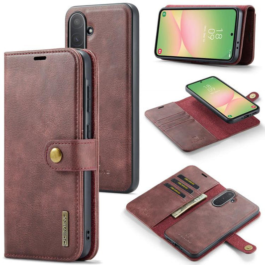 For Samsung Galaxy A56 5G DG.MING Crazy Horse Texture Detachable Magnetic Leather Case(Red) - Galaxy Phone Cases by DG.MING | Online Shopping UK | buy2fix