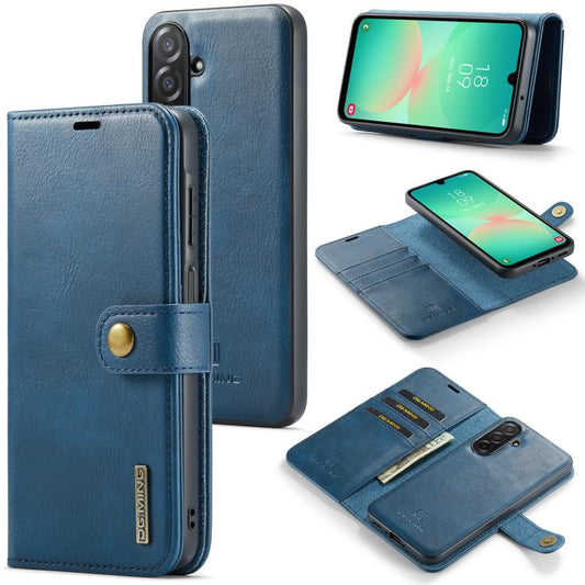 For Samsung Galaxy A26 5G DG.MING Crazy Horse Texture Detachable Magnetic Leather Case(Blue) - Galaxy Phone Cases by DG.MING | Online Shopping UK | buy2fix