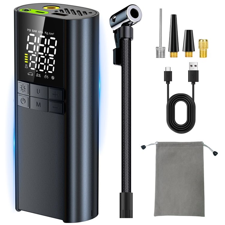 T8 Car Digital Display Portable Smart Electric Wireless Air Pump(Black) - Inflatable Pump by buy2fix | Online Shopping UK | buy2fix