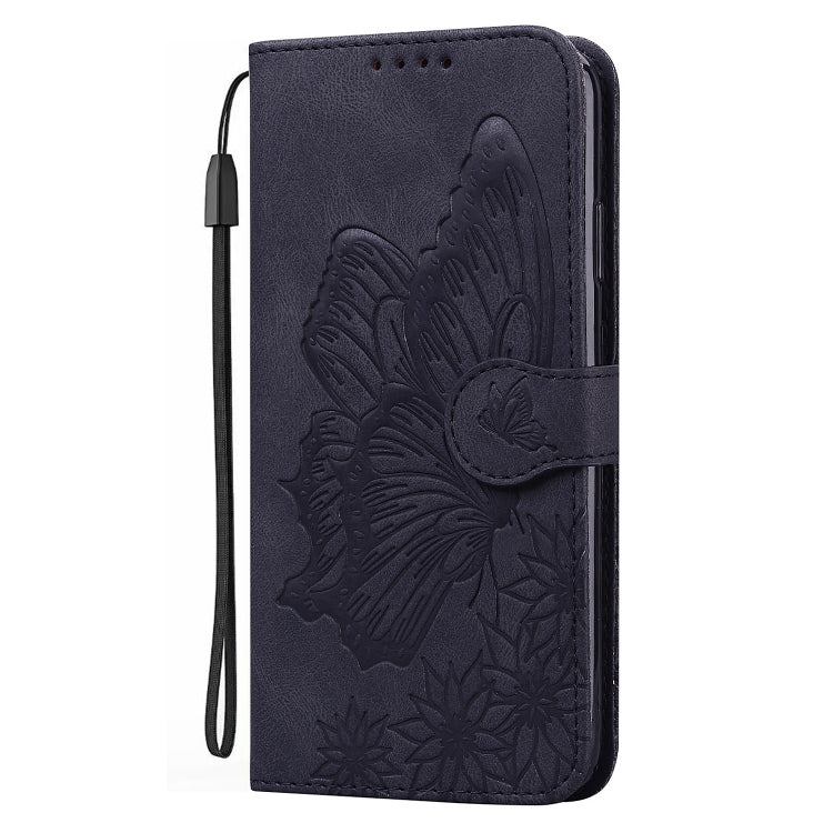 For Samsung Galaxy S25 5G Retro Skin Feel Butterflies Embossing Horizontal Flip Leather Phone Case(Black) by buy2fix