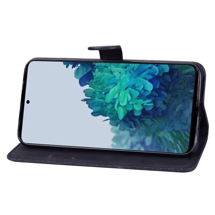 For Samsung Galaxy S25 5G Retro Skin Feel Butterflies Embossing Horizontal Flip Leather Phone Case(Black) by buy2fix