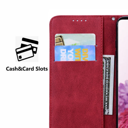 For Samsung Galaxy S25 5G Retro Skin Feel Butterflies Embossing Horizontal Flip Leather Phone Case(Red) by buy2fix