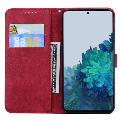 For Samsung Galaxy S25+ 5G Retro Skin Feel Butterflies Embossing Horizontal Flip Leather Phone Case(Red) - Galaxy S25+ 5G Cases by buy2fix | Online Shopping UK | buy2fix
