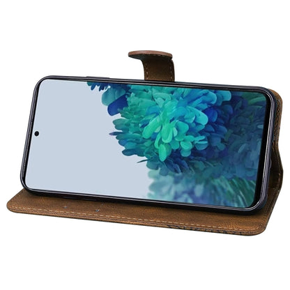 For Samsung Galaxy S25+ 5G Retro Skin Feel Butterflies Embossing Horizontal Flip Leather Phone Case(Brown) by buy2fix