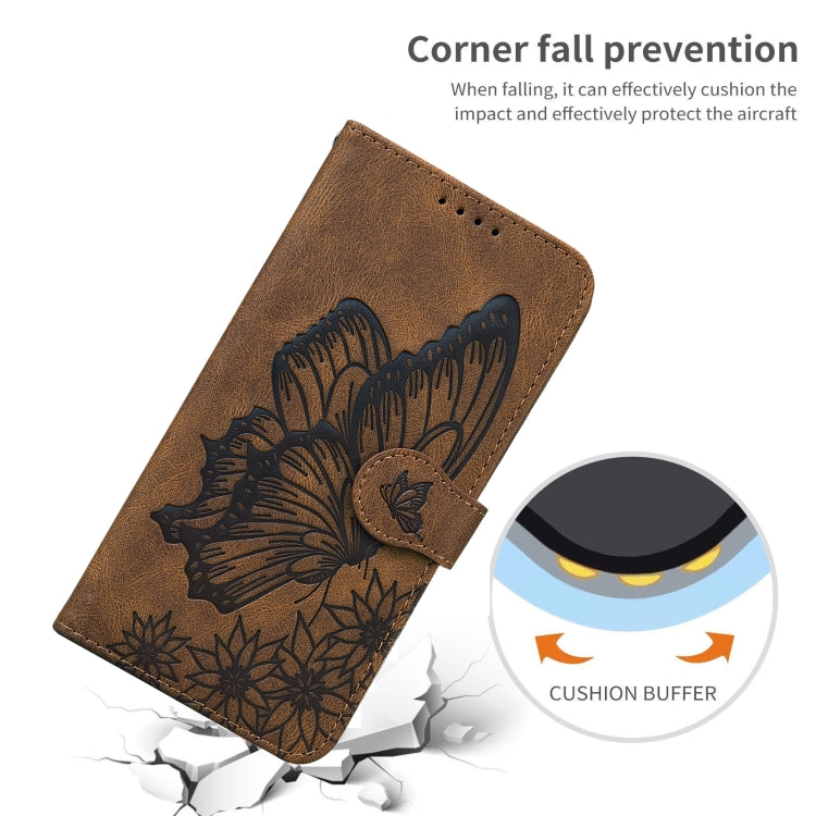 For Samsung Galaxy S25+ 5G Retro Skin Feel Butterflies Embossing Horizontal Flip Leather Phone Case(Brown) by buy2fix