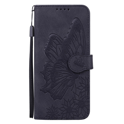For Samsung Galaxy S25 Ultra 5G Retro Skin Feel Butterflies Embossing Horizontal Flip Leather Phone Case(Black) by buy2fix