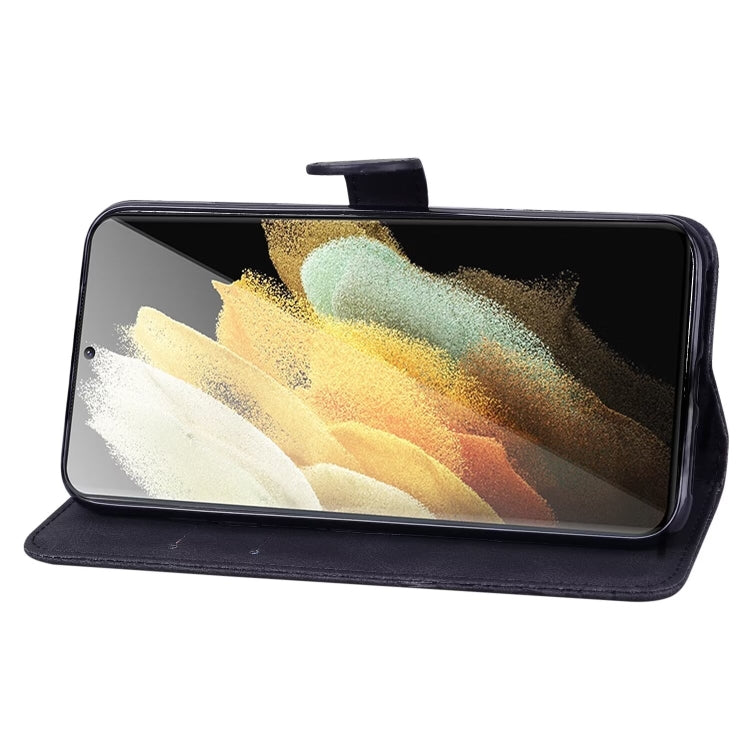 For Samsung Galaxy S25 Ultra 5G Retro Skin Feel Butterflies Embossing Horizontal Flip Leather Phone Case(Black) by buy2fix