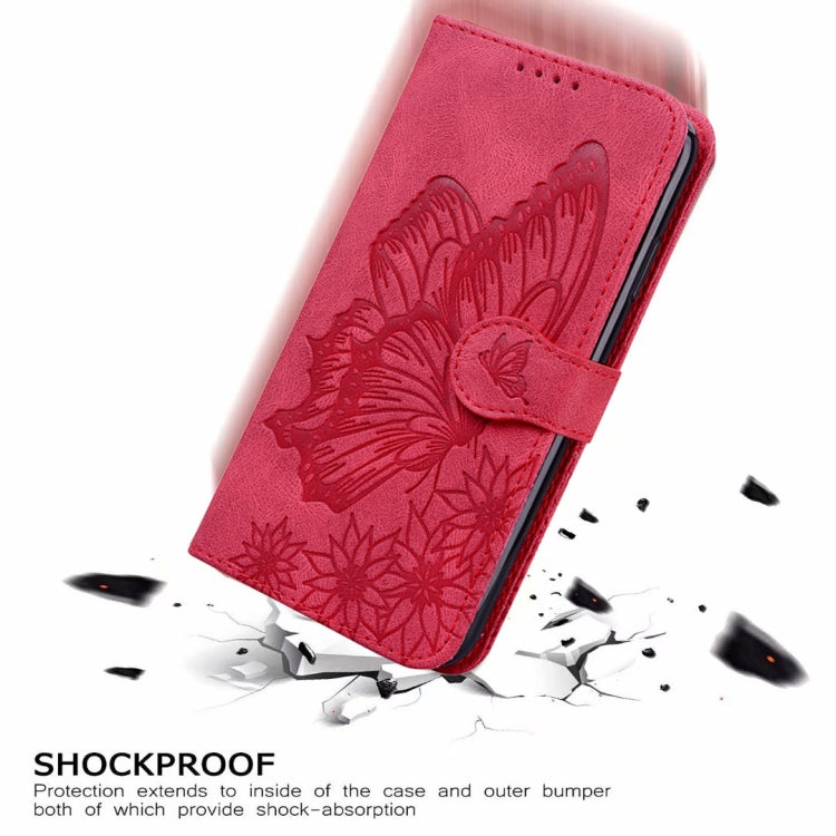For Samsung Galaxy S25 Ultra 5G Retro Skin Feel Butterflies Embossing Horizontal Flip Leather Phone Case(Red) by buy2fix