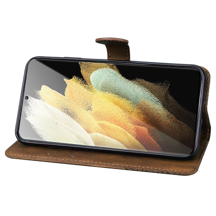 For Samsung Galaxy S25 Ultra 5G Retro Skin Feel Butterflies Embossing Horizontal Flip Leather Phone Case(Brown) by buy2fix