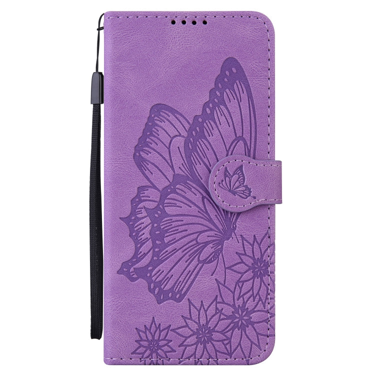 For Samsung Galaxy S25 Ultra 5G Retro Skin Feel Butterflies Embossing Horizontal Flip Leather Phone Case(Purple) by buy2fix