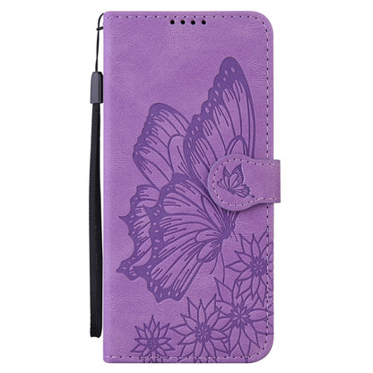 For Samsung Galaxy S25 Ultra 5G Retro Skin Feel Butterflies Embossing Horizontal Flip Leather Phone Case(Purple) by buy2fix