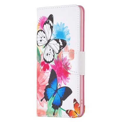 For Samsung Galaxy S25 5G Colored Drawing Pattern Leather Phone Case(Butterflies) by buy2fix