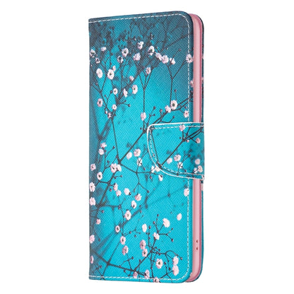 For Samsung Galaxy S25 5G Colored Drawing Pattern Leather Phone Case(Plum Blossom) by buy2fix