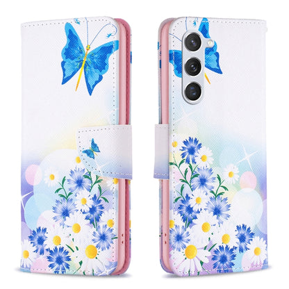 For Samsung Galaxy S25 5G Colored Drawing Pattern Leather Phone Case(Butterfly Love) by buy2fix