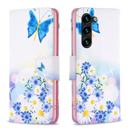 For Samsung Galaxy S25+ 5G Colored Drawing Pattern Leather Phone Case(Butterfly Love) by buy2fix