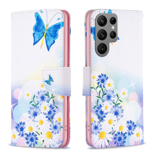 For Samsung Galaxy S25 Ultra 5G Colored Drawing Pattern Leather Phone Case(Butterfly Love) by buy2fix